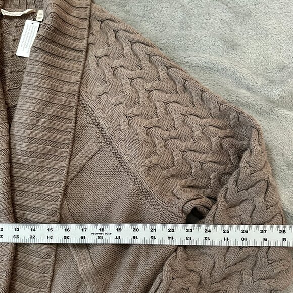 NWT Soft Surroundings Brown Chunky Sweater Cardigan Women's 2X 2XL - Picture 5 of 5